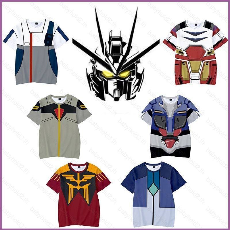 Yb GUNDAM T เสื้อ Tee เสื้อแขนสั้นเสื้อผ้าคอสเพลย์ Strike Aegis Blitz เครื่องแต่งกายฮาโลวีนคริสต์มาส