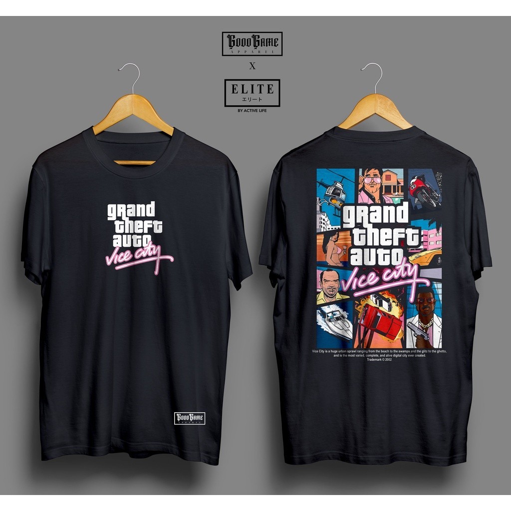 NEW👕 Oversized Eliter Shirt GTA Grand Theft Auto T-shirt Vice City_07แฟชั่น 2024t-shirt