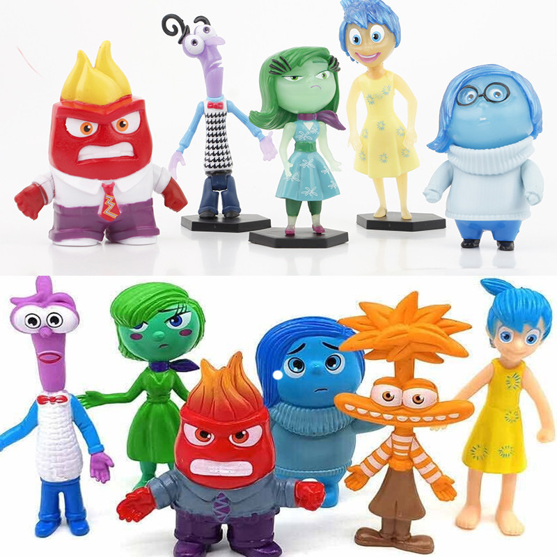 Inside Out 2 Action Figure Sadness Joy Fear Disgust Anger ตกแต ่ งรุ ่ น