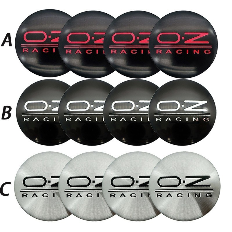 4 ชิ ้ น 56 มม.หมวกดุมล ้ อรถศูนย ์ Oz O.z Racing โลโก ้ Badge Emblem อะไหล ่