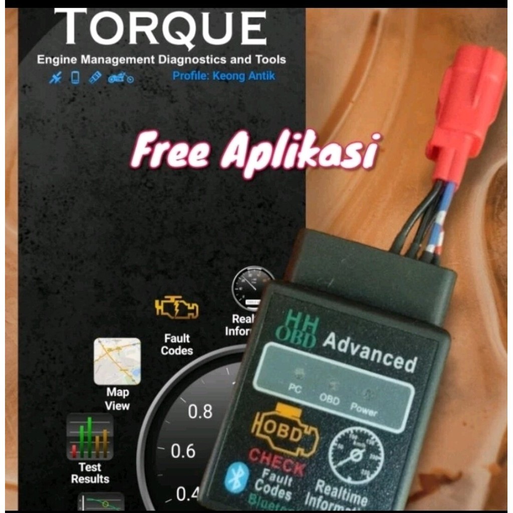 Advance Scanner Motor Injeksi OBD2 dengan konektor Euro5 original