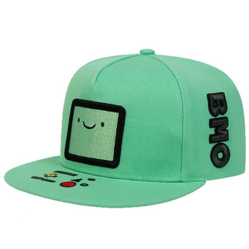 ใหม่ CAP Adventure Time BMO หมวกเบสบอลสําหรับผู้ชายและผู้หญิง Hip Hop snapback หมวกปีกแบนหมวกบังแดดสําหรับผู้ชาย
