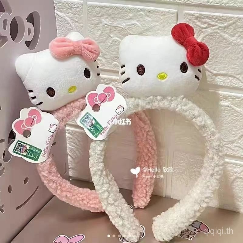 Pink hellokitty Headband Hello Cute Female Face Wash Headband 2024 Summer Autumn Princess Style kt Cat Headwear WIMK