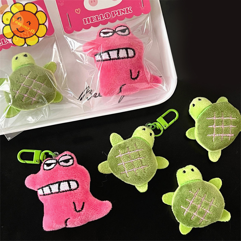 Yescont Kawaii น่ารักตุ๊กตาสัตว์ตุ๊กตาพวงกุญแจเข็มกลัดตุ๊กตาของเล่นสําหรับสาวจี้พวงกุญแจกระเป๋าเป้สะพายหลังแขวนอุปกรณ์ตกแต่งของขวัญ TH