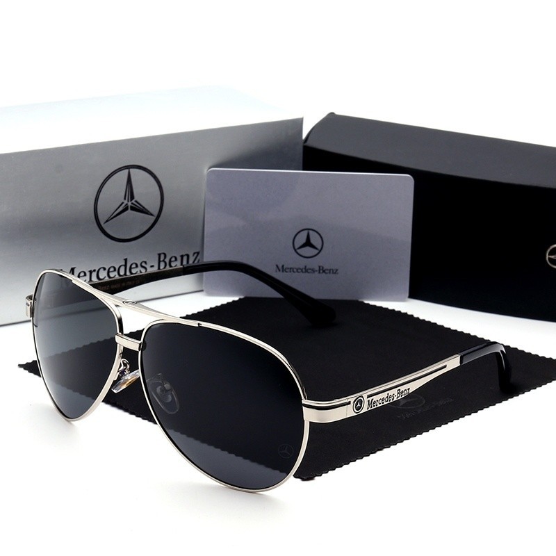 Mercedes-Benz แว่นกันแดดโพลาไรซ์ผู้ชายผู้หญิงป้องกันรังสียูวีแว่นกันแดดขับรถ Oversize
