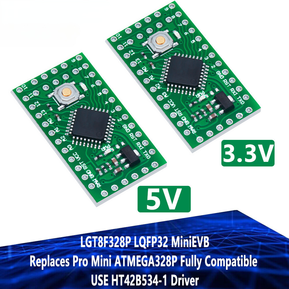 Lgt8f328p LQFP32 MiniEVB 3.3V / 5V แทนที่ Pro Mini ATMEGA328P ใช้งานร่วมกับ Arduino USE HT42B534-1 D