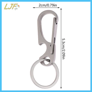 LJF 1 PC ไทเทเนียม Carabiner Multi-function พวงกุญแจ OutdoorWaist Chain แหวนหัวเข็มขัดที่เปิดขวดเบียร์เครื่องมือ TH