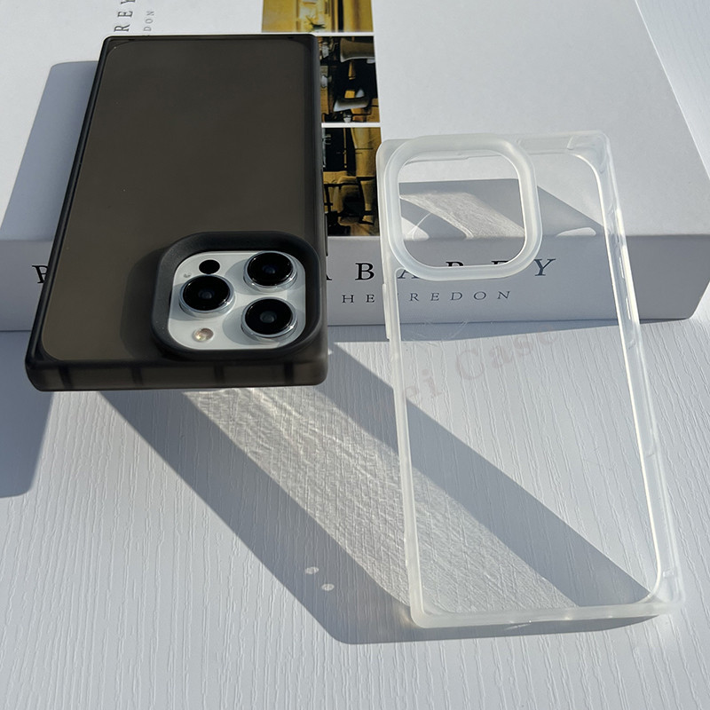 กันกระแทกสแควร์กรอบนุ่มเคลือบเงาใสสีดําเคสโทรศัพท์สําหรับiPhone 15Promax 15Pro 15Plus 15 14Promax 14Pro 14 11 13 12promax 17 13promax 12pro 13pro 14Plus 16Pro ราคา ถูกที่สุด ดีลบีเคเค แกลเลอรีภาพที่ 9