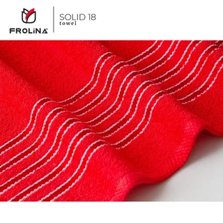 Frolina Classic ผ้าขนหนูเช็ดตัว ขนาด 30x60 นิ้ว ดีไซน์ Solid18