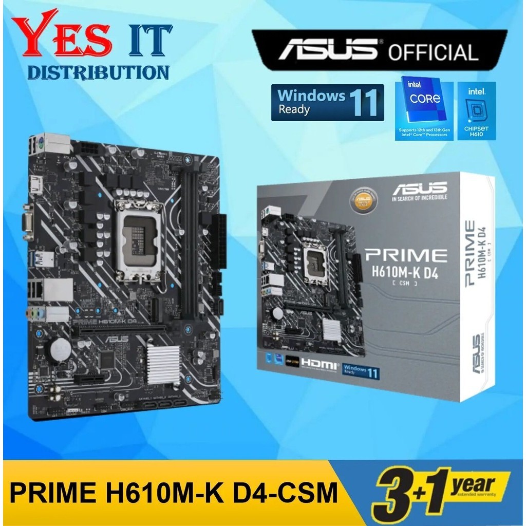 Asus Prime H610M-R D4 / H610M-K D4 / Prime H610M-K D4-CSM / H610M-A WIFI LGA1700 ซ็อกเก็ต mATX เมนบอ