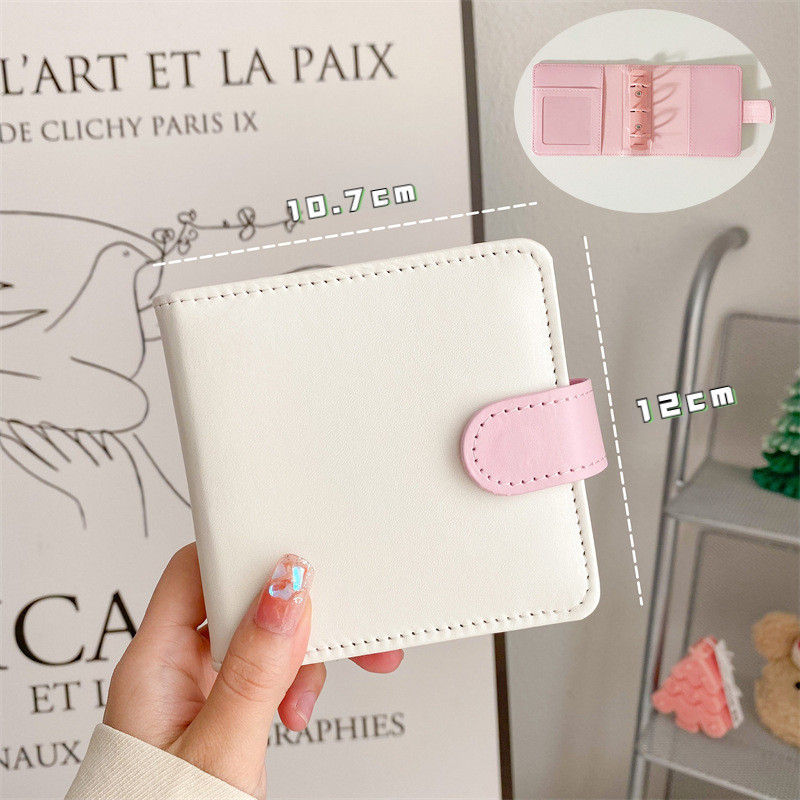 Ins 3 นิ้วKpop PhotocardสีขาวสีชมพูBinderการ์ดรวบรวมอัลบั้มA7 PUหนังโน้ตบุ๊คPhoto Protectorโรงเรียนเครื่องเขียน - รูปที่ 4