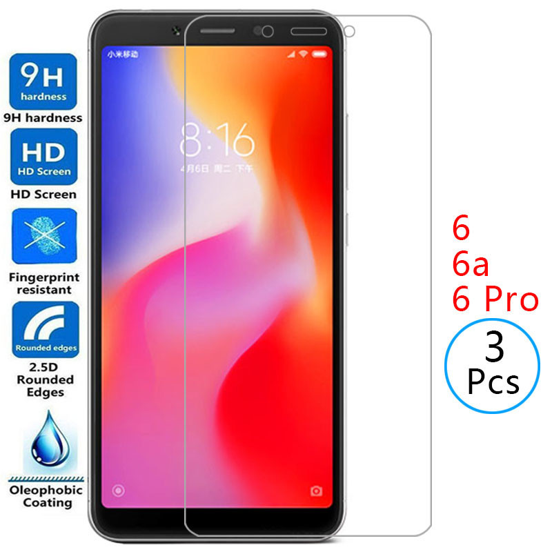กระจกนิรภัยป้องกันสําหรับ xiaomi redmi 6a 6 Pro ป้องกันหน้าจอบน redmi6 6 A 6 Pro ฟิล์ม xiomi redme r