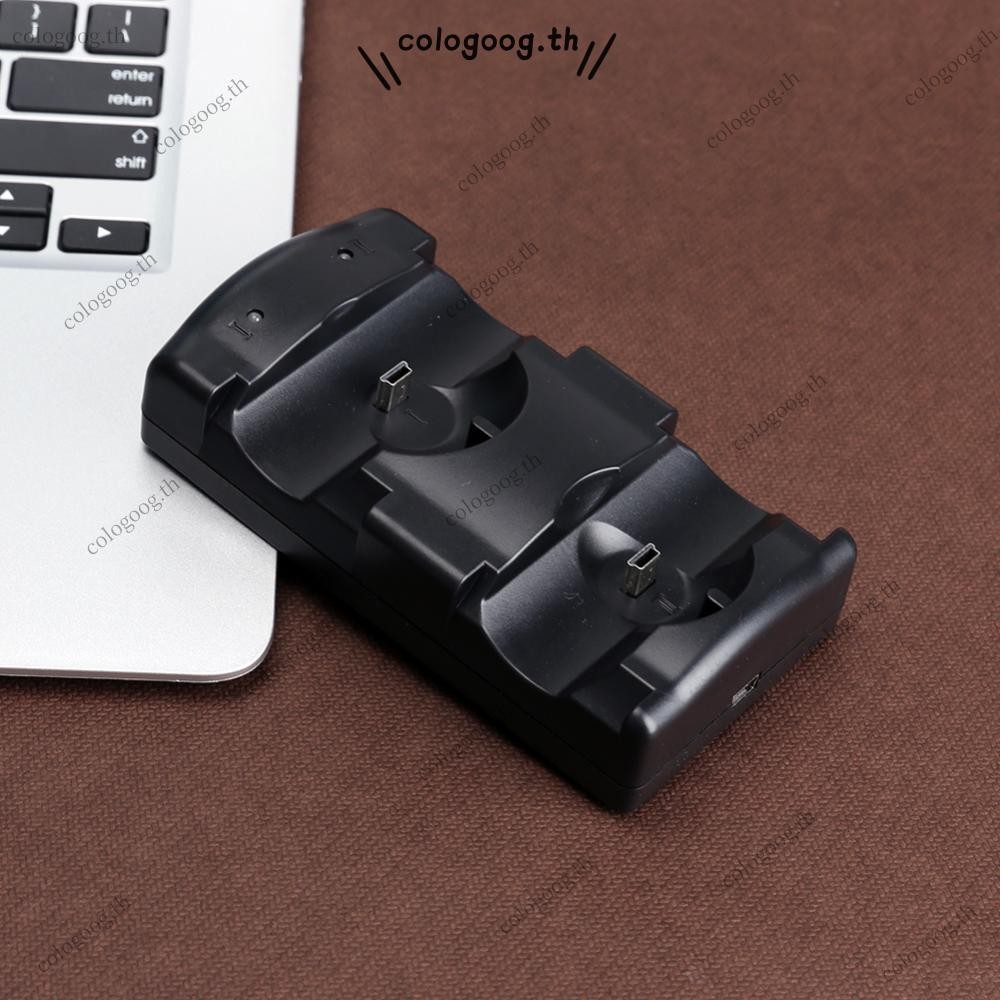 แท่นชาร์จสีดําแท่นชาร์จสําหรับคอนโทรลเลอร์ไร้สาย PS3/PS3 Move