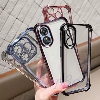 เคส OPPO A17 A17K เคสโทรศัพท์โปร่งใสป้องกันการตกสี่มุม SJDK