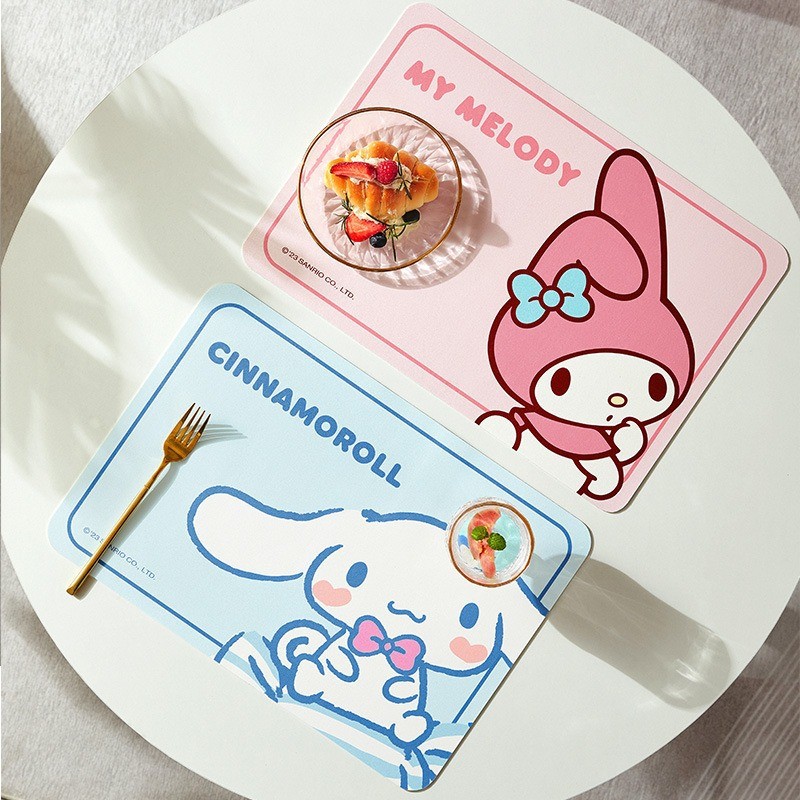 30*40เซนติเมตรการ์ตูน ทํานอง นุ่มไดอะตอมโคลนตารางเสื่อครัวโต๊ะลื่นรถไฟเหาะท่อระบายน้ําเสื่อดูดซับฉนวนกันความร้อนป้องกันการเปรอะเปื้อนแผ่นรองจาน
