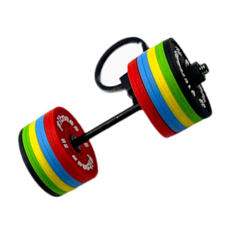 COO Fitness Inspire ทนทาน PVC Barbell พวงกุญแจตกแต่งสําหรับยิม Goers และคนรักกีฬาในการออกแบบหลายสี