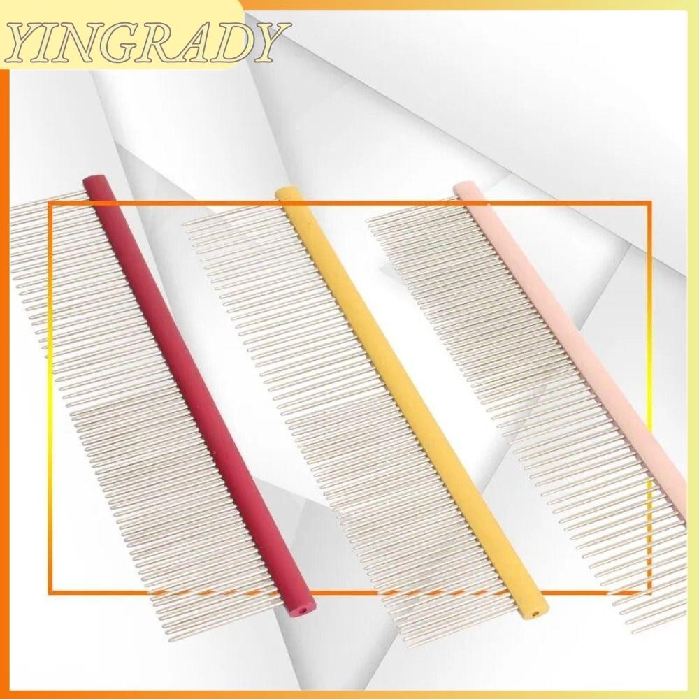 Yingrady สแตนเลสสัตว์เลี้ยงกรูมมิ่งหวีอลูมิเนียมหมาหวีสัตว์เลี้ยงอุปกรณ์กำจัดขน Trimmer สุนัข / แมว