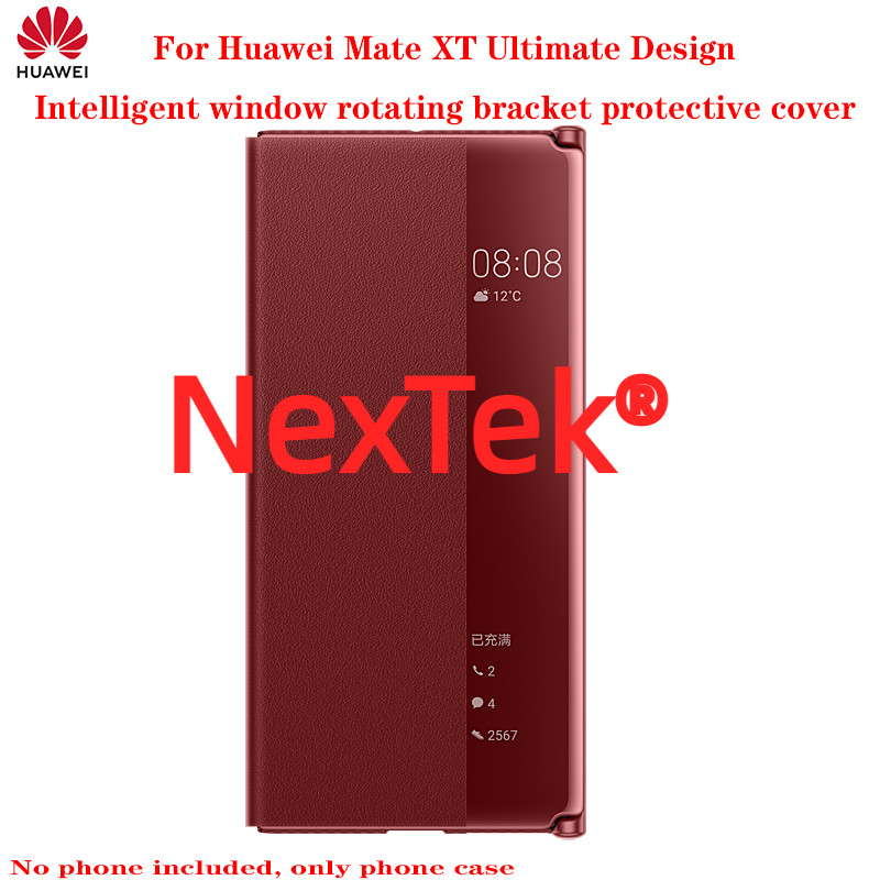 แท้100% Huawei Mate XT /XTs Ultimate Design Rotating Stand Smart View Flip Cover Huawei Mate XT /XTs Ultimate Design ขาตั้งหมุนสมาร์ทดูพลิกฝาครอบหน้าต่างอัจฉริยะเคสขายึดหมุน