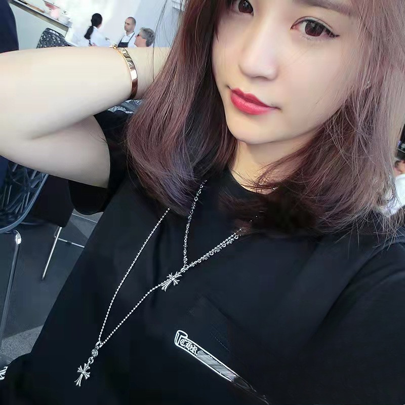 สร้อยไม้กางเขน สไตล์เท่ๆ เครื่องประดับวัยรุ่น  พร้อมส่ง