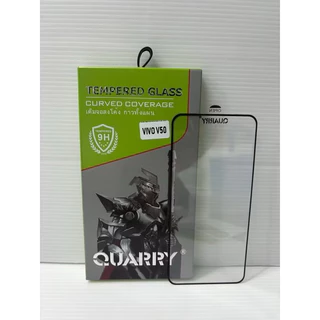 ฟิล์มกระจกนิรภัย เต็มจอลงโค้ง กาวทั้งแผ่น Quarry สำหรับ Vivo V60/V50/V40Pro/V29/V30Pro/V40/V30/V30E/V27/V27PRO/V25PRO
