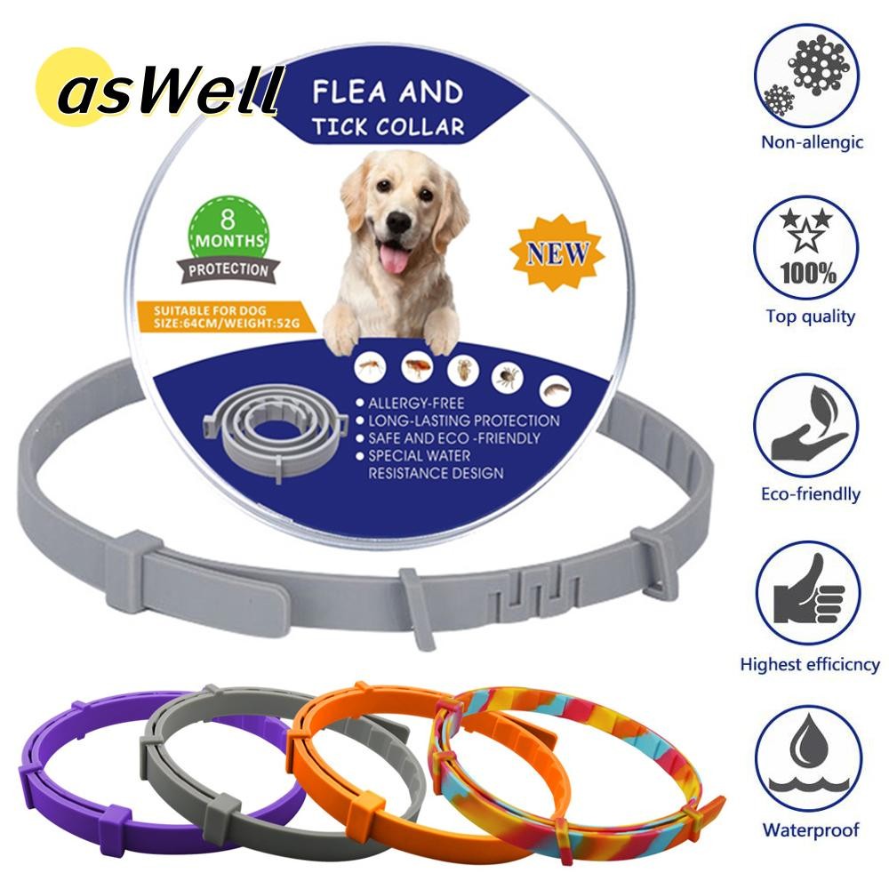 Aswell ปลอกคอกําจัดเห็บหมัด กันน้ํา ป้องกันยุง ปรับแมว