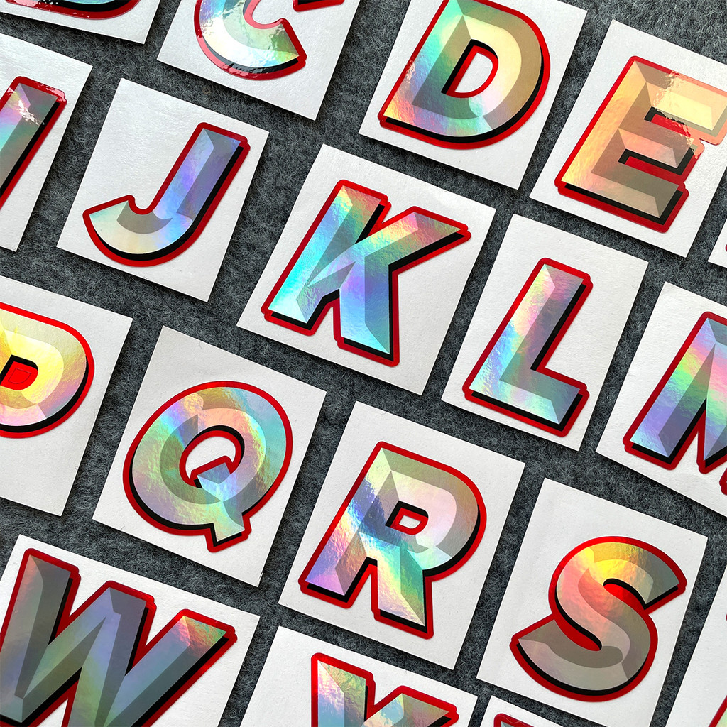 Letter มอไซ สกูตเตอร์ สะท้อนแสง สติ๊กเกอร์ หมวกกันน๊อค กันน้ำ ตกแต่งรถ โลโก้ Xmax Vespa Pcx Kawasaki