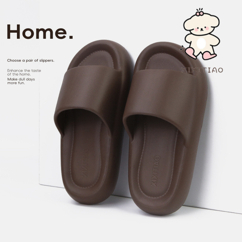 Xitiao คู่บ้านสีทึบฤดูร้อนผู้ชายผู้หญิงรองเท้าแตะรองเท้าแตะรองเท้าแตะห้องน้ําระด