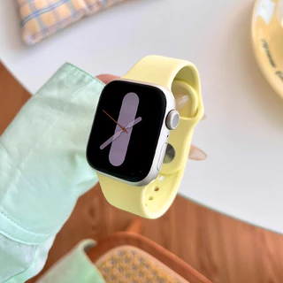 สายยางซิลิโคน for Smart Watch Ultra 3 2 IWatch Series 11 10 9 8 7 6 5 3 SE 45มม. 46มม. 44มม. 41มม. 40มม. 42มม. 38มม.