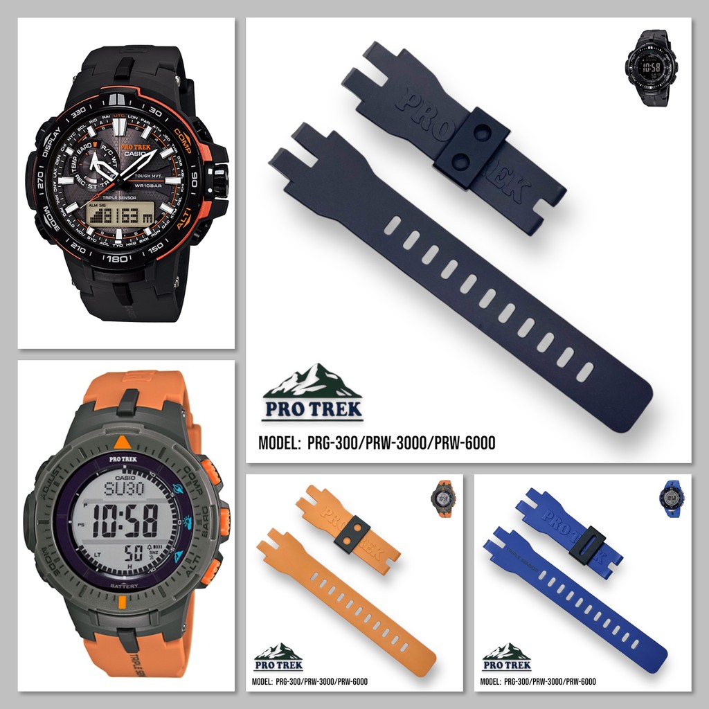 (ฟรีไขควง3in1)สายนาฬิกา PROTREK ของแท้ รุ่น PRG-300,PRW-3000,PRW-6000