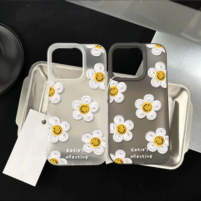 🔥SUN🔥เคสโทรศัพท์การ์ตูน Matte น้ำแข็ง ฝาครอบโทรศัพท์นุ่ม Iphone16 17 15 14 13 12 11 Pro Max X Xr Xs Max 7 8 Plus #056007