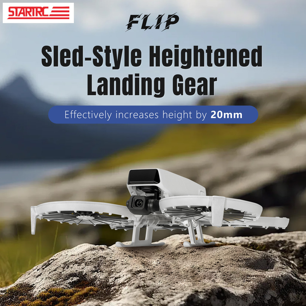 สําหรับ DJI Flip ขาตั้งความสูงแบบพับได้, DJI โดรนพับพลิก Landing Gear, เพิ่มความสูง, อุปกรณ์ป้องกันแพลตฟอร์ม Pan Tilt