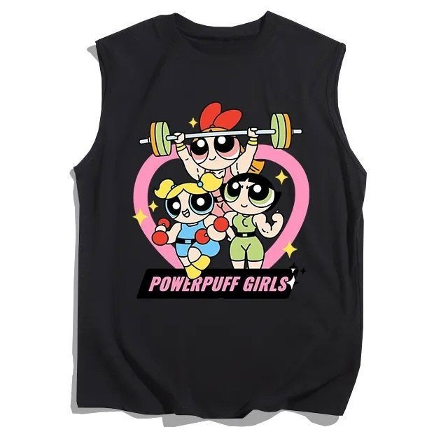NEW เสื้อแขนกุดสกรีนลาย สกรีนลายการ์ตูน OP-1012