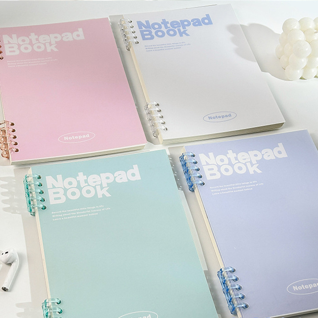 สมุดโน๊ตบุ๊คสมุดสันห่วงข้าง สมุดโน้ตบุ๊ก A5/B5   ไม่มีเส้น กระดาษสีถนอมสมุดสันห่วง สไตล์เกาหลี  อุปกรณ์การเรียน - รูปที่ 2