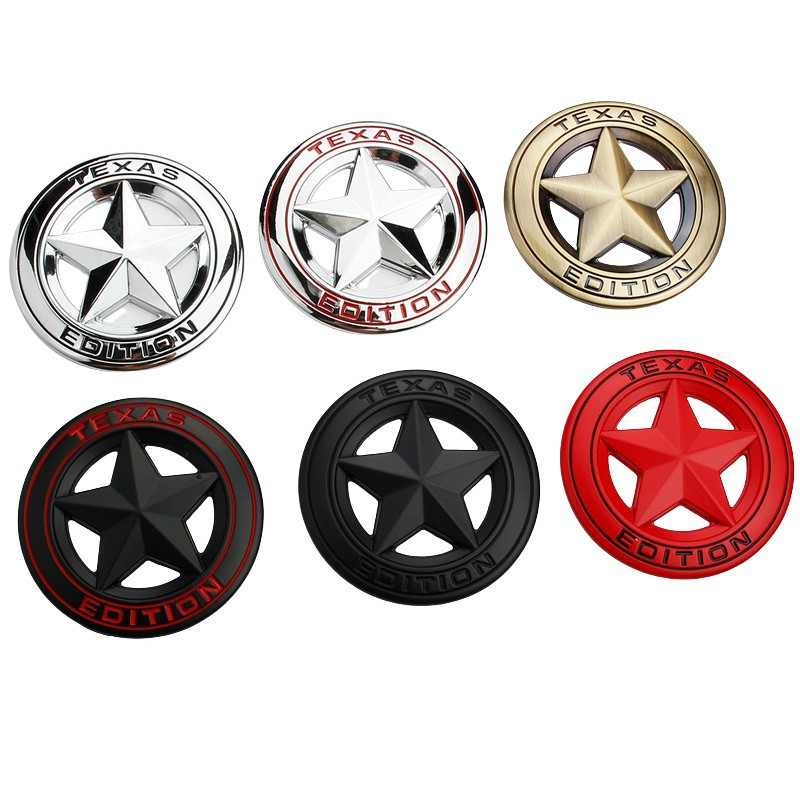 1 ❤ Metal Texas A Star Edition สติกเกอร์สัญลักษณ์ด้านหลังด้านข้าง Ford