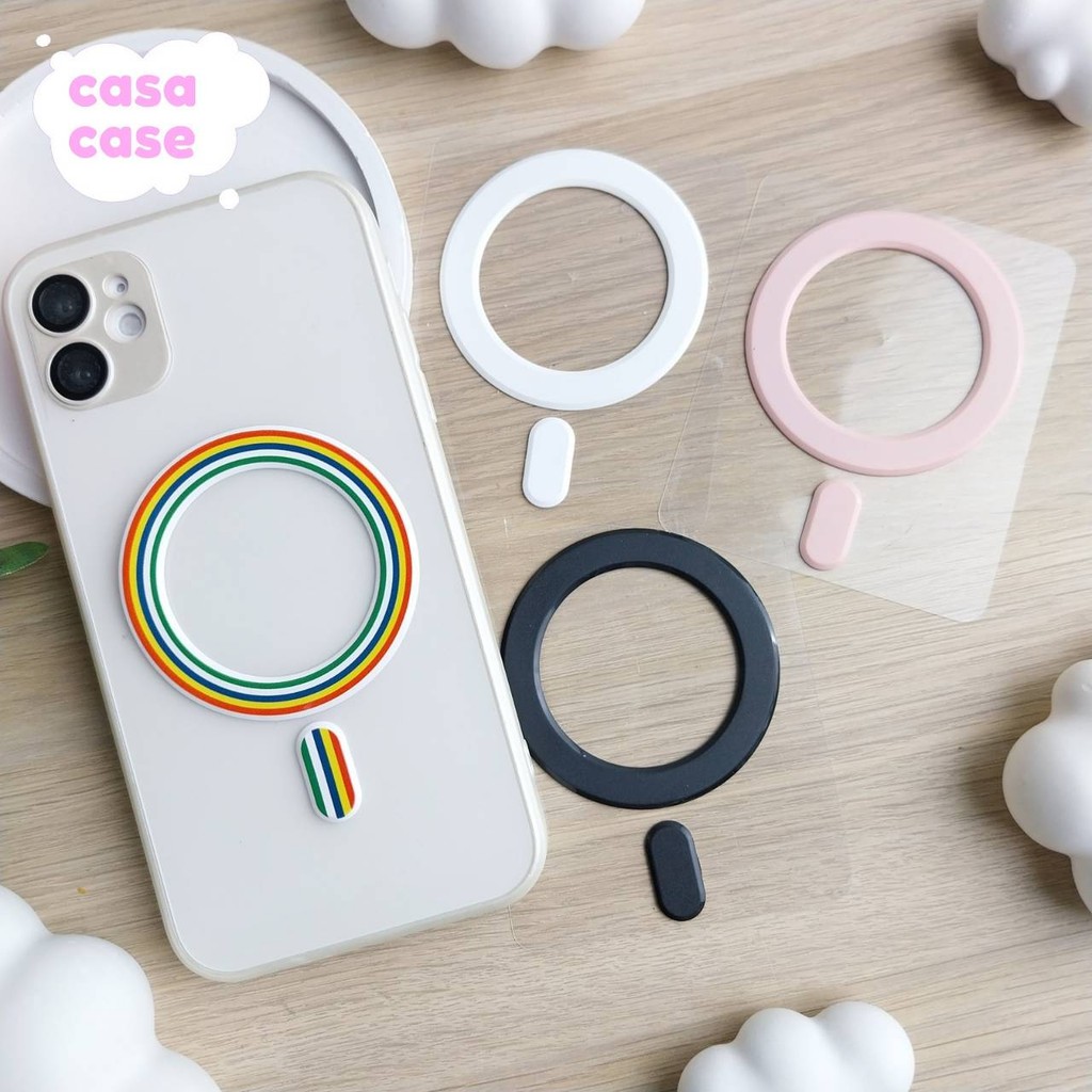 ชุดแผ่นแม่เหล็กนูน ติดหลังมือถือ พร้อมตัววัดเคสในชุด เปลี่ยนเคสธรรมดาให้เป็น Magsafe ง่ายๆ [ส่งเร็วทันใจ]