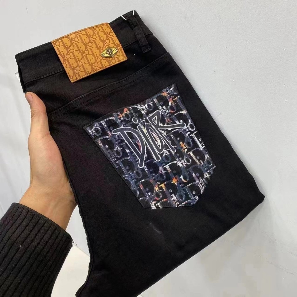 Dior2609 Spring Summer Stretched Slim-fit Pants Jeans
