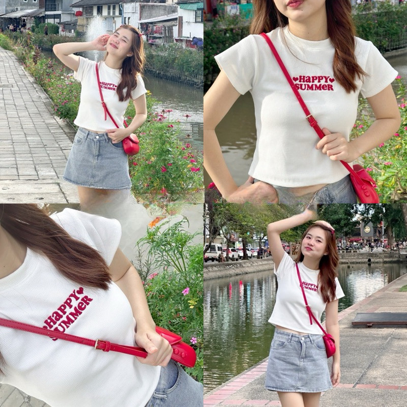(จัดส่งตลอด 24 ชั่วโมง）OOOK Official am.simple.clothes - Summer tee -เสื้อ