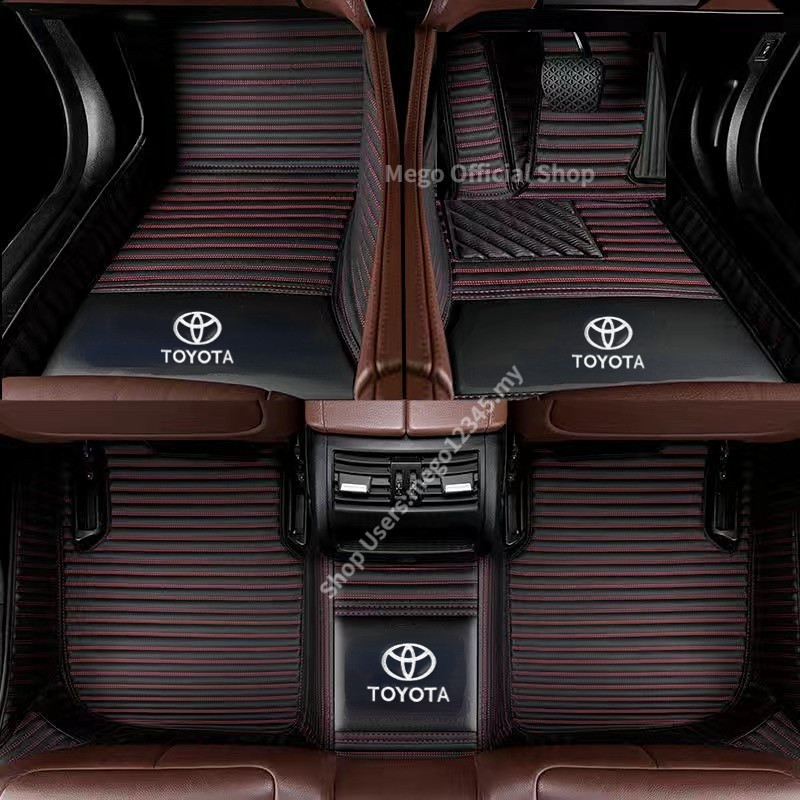 พรมรถยนต์ Toyota Camry พรมปูพื้นรถยนต์หนังสำหรับรถขับขวา พรมปูพื้นรถยนต์