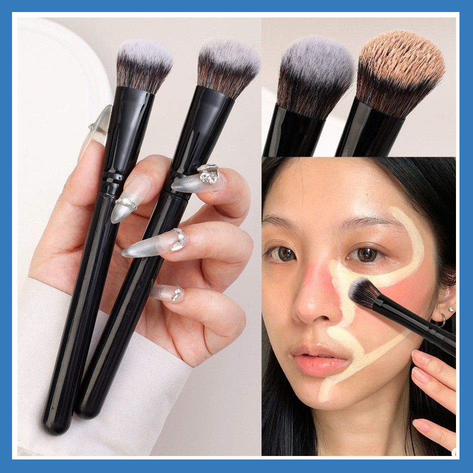 24h🔥1pcs เอียงหัวแปรงแต่งหน้า - แปรงแต่งหน้า - สำหรับใบหน้า, รองพื้น, แป้งฝุ่น, คอนซีลเลอร์, บลัชออน