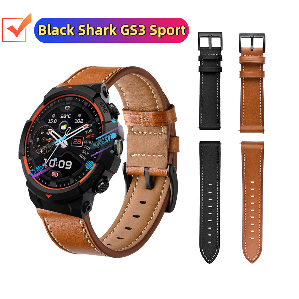 Black Shark GS3 Sport strap สายนาฬิกา สายหนัง Black Shark GS3 Sport Smart Watch strap สายรัดข้อมือกี