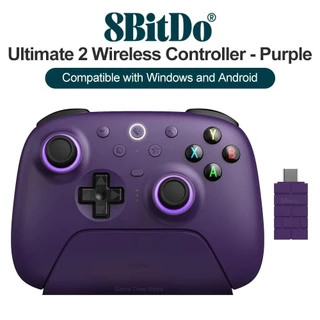 8bitdo Ultimate 2 คอนโทรลเลอร์ไร้สายเกมแพดพร้อมเทคโนโลยีพิเศษ 8 ความเร็ว TMR RGB จอยสติ๊กแสงสําหรับพีซี Android