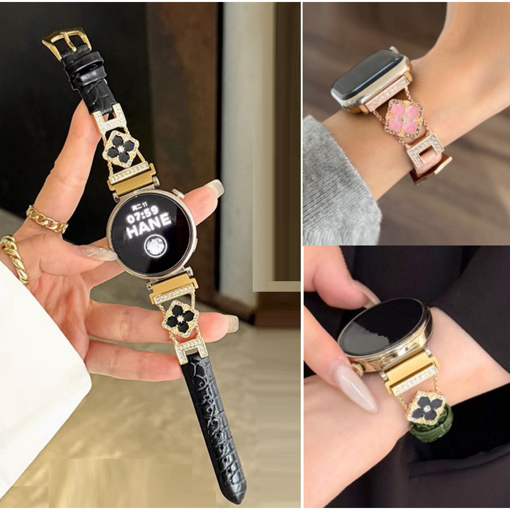 Luxury Clover Watch Strap Compatible For Huawei watch GT 6 สาย Huawei watch GT 5 Pro Strap huawei gt6 สาย huawei gt5 strap GT2/GT3/Huawei GT4 Strap Redmi watch 5 Lite สาย Redmi watch 5 Active Strap / Amazfit bip 5 pro /GTS3/gts2 / Amazfit GTR 4 สาย ราคา ถูกที่สุด ดีลบีเคเค แกลเลอรีภาพที่ 5