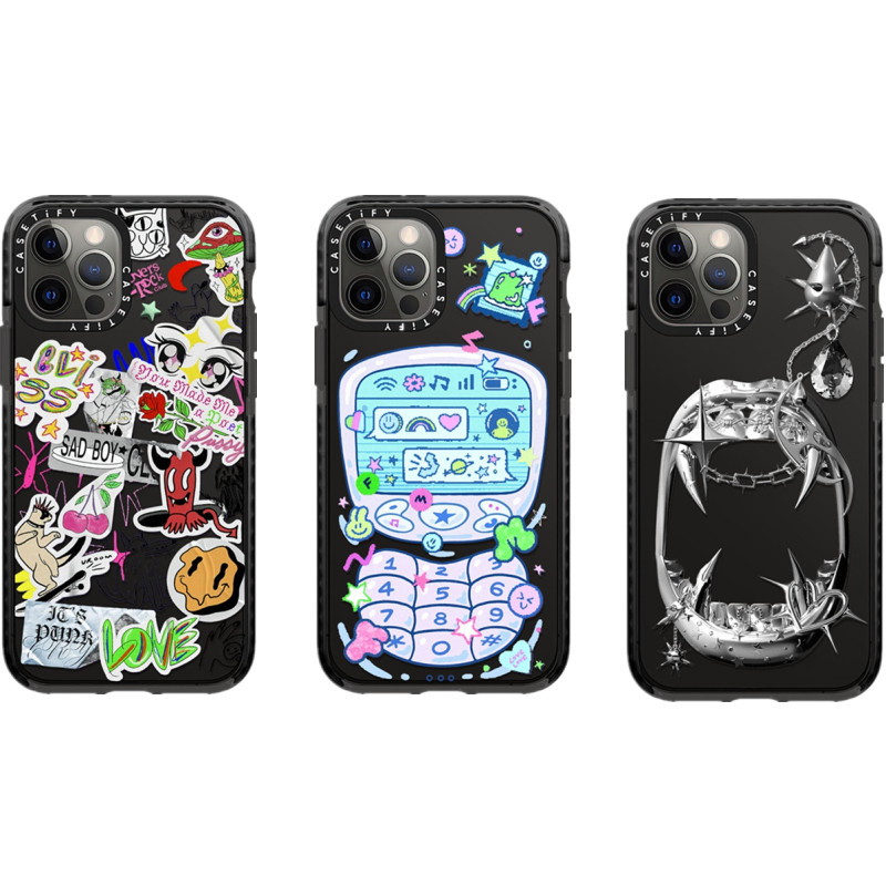 Caseti GELBOYS Soft Case สําหรับ iPhone 16 16e 15 14 Plus 11 12 13 Pro Max กันกระแทก TPU Clear สีดํา