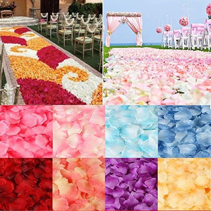 100ชิ้น/แพ็คกุหลาบกลีบดอกไม้ประดิษฐ์งานแต่งงานวันเกิดปลอมกลีบโรแมนติกผ้าไหมกลีบสําหรับตกแต่งงานปาร์ตี้อุปกรณ์