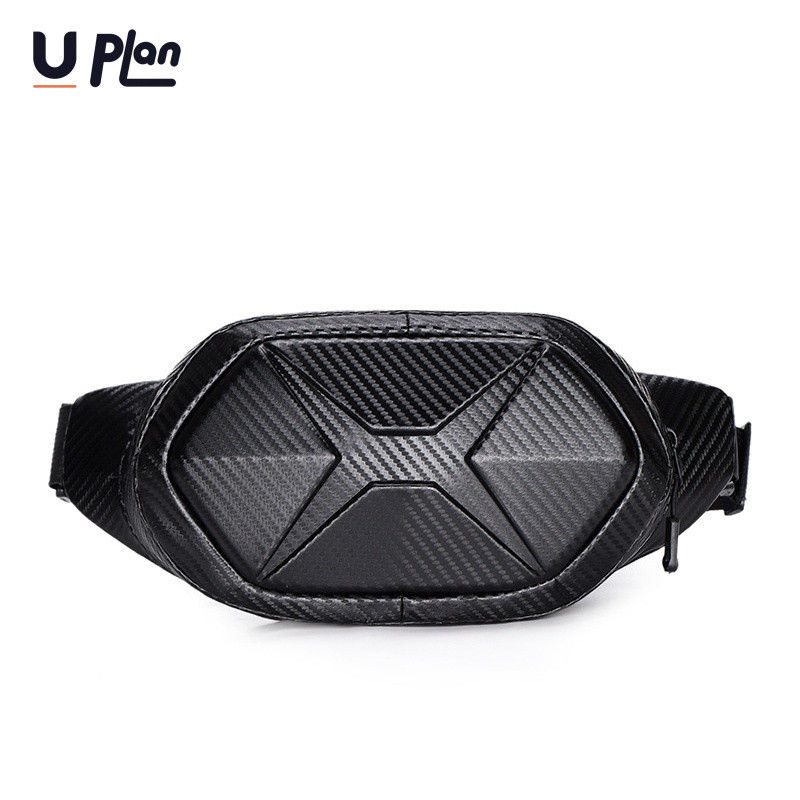 UPLAN กระเป๋าคาดเอวสำหรับเล่นกีฬา กระเป๋าคาดหน้าอกแบบแข็งพกพา เหมาะสำหรับการวิ่งและปั่นจักรยานแบบกันน้ำ