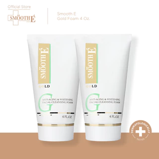 [แพ็ค 2] Smooth E Gold Foam 4 Oz.โฟมล้างหน้า ทำความสะอาด ลดเลือนริ้วรอย เติมคอลลาเจนและความชุ่มชื้น ให้แก่ผิว สมูทอี