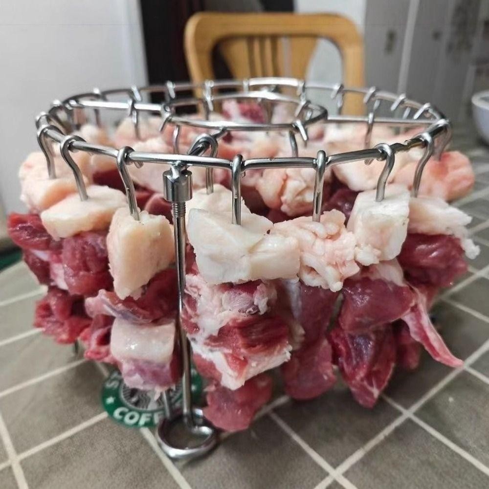 คอสซี่ ตะแกรงย่างแนวตั้ง, ตะแกรงสตริงที่ถอดออกได้ผู้ถือเสียบ, สแตนเลส 12/24/49เข็มอบสําหรับอุปกรณ์เสริมหม้อทอดอากาศ - รูปที่ 5