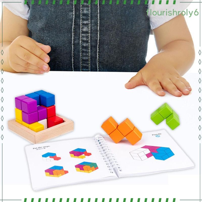 [flourishroly6] 3d Cube Puzzle Block Puzzle Cube สําหรับ 3 4 5 6 7 8 9 ของขวัญวันเกิดอายุ 10 ปี