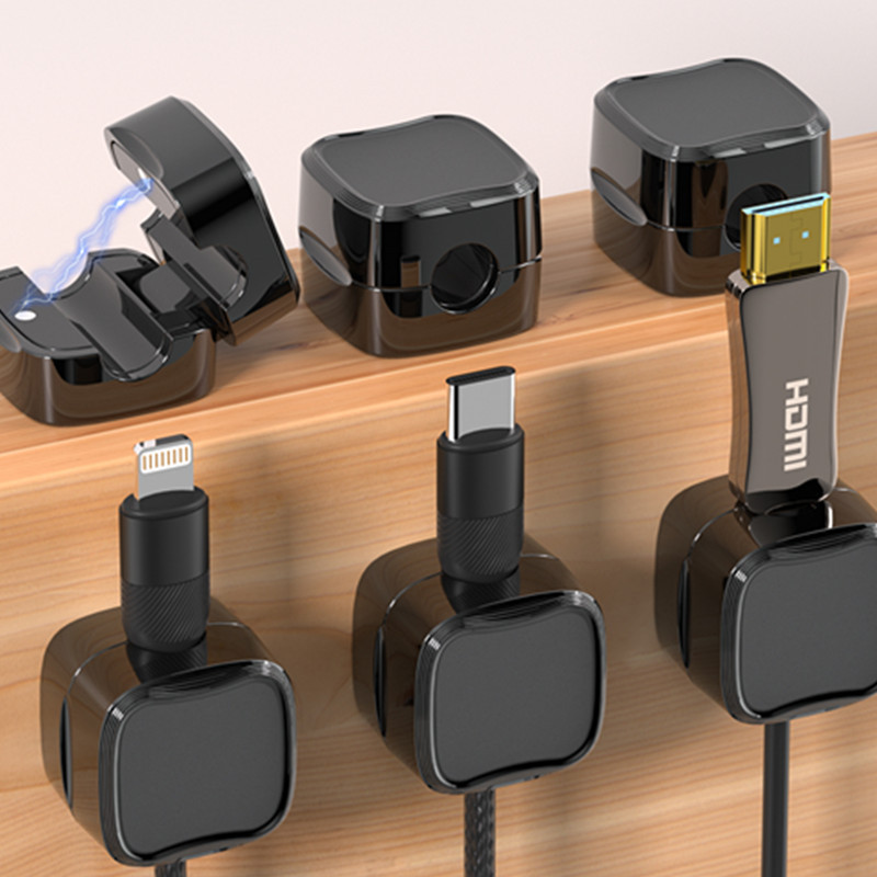 6 ชิ้น Self กาวสายผู้ถือสายไฟ - แม่เหล็กสายไฟ Organizer - โต๊ะ Top Management เครื่องมือ - สายชาร์จ USB Winder คลิป - สําหรับ Home, สํานักงาน, รถ / ร้อน