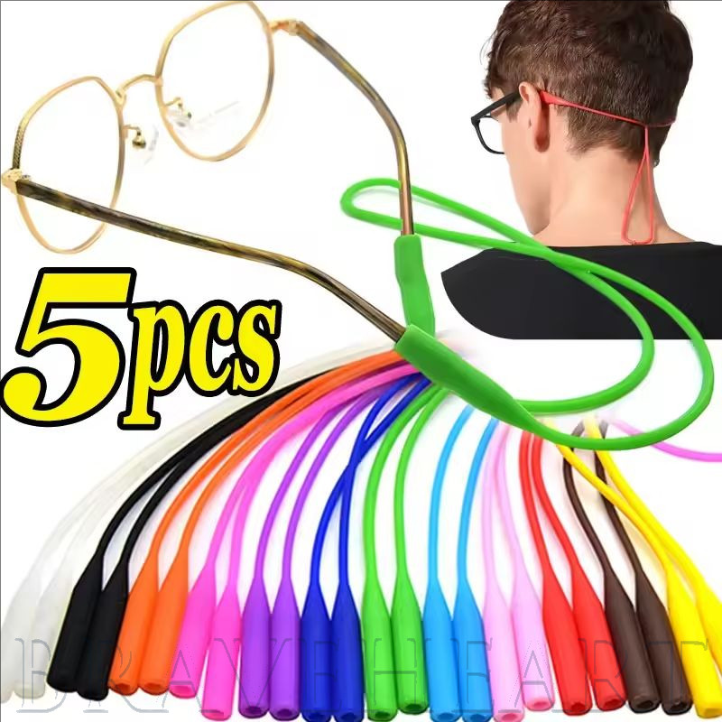 อุปกรณ์เสริมโซ่แว่นกันแดด-แว่นตา เชือก สายรัด สายรัด สายรัด-ซิลิโคนแว่นตาเชือก-ผู้หญิงผู้ชายกีฬาแว่นตาสายรัด-กันลื่นปรับได้สากลยืดห